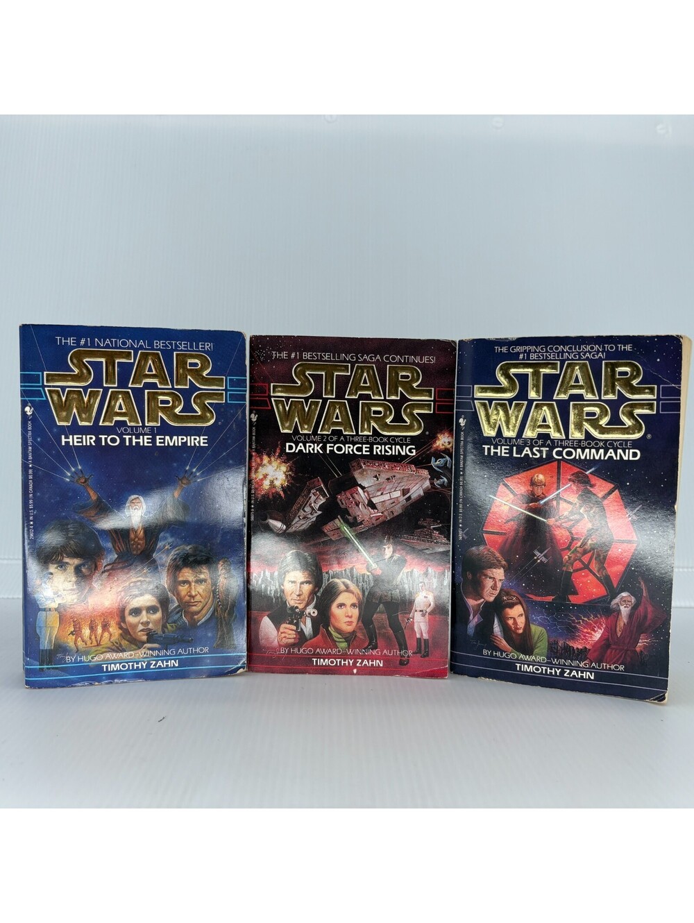 Vintage Star Wars Thrawn Trilogy 3 Paperback Books Timothy Zahn Bantam 1992-94